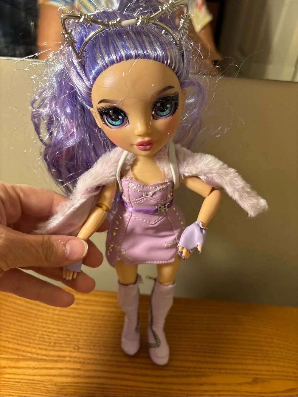 Purple Fashion Doll with Lilac Outfit and Accessories rainbow princess